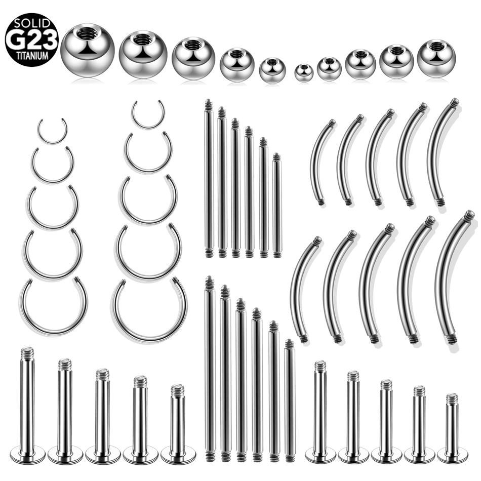 Body Jewelry Replacement Ball - 10 قطعة/الوحدة التيتانيوم الموضوع الحديد استبدال
