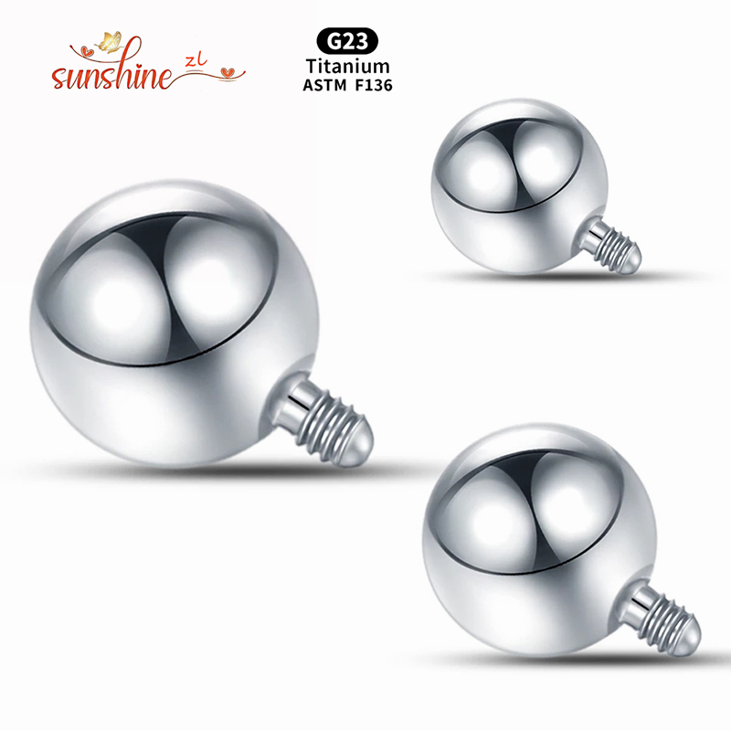 Body Jewelry Replacement Ball - 1 قطعة الخيوط الداخلية الكرة التيتانيوم