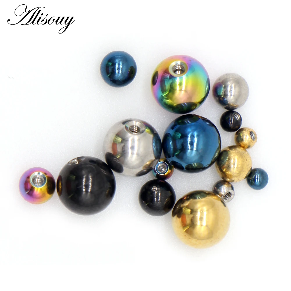 Body Jewelry Replacement Ball - Alisouy 10 أجزاء/وحدة الفولاذ المقاوم للصدأ