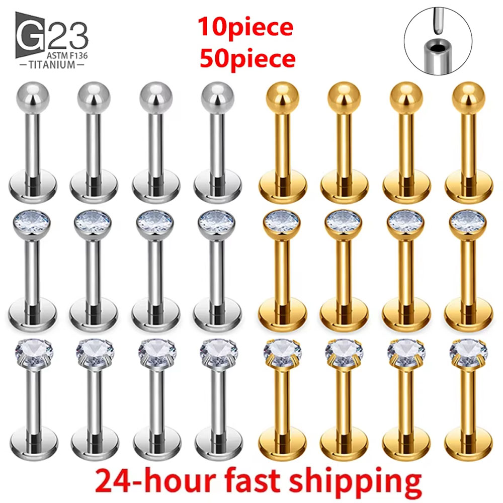 Body Jewelry Changing Kit - 10/50 قطعة 20/18/16 جرام G23 التيتانيوم