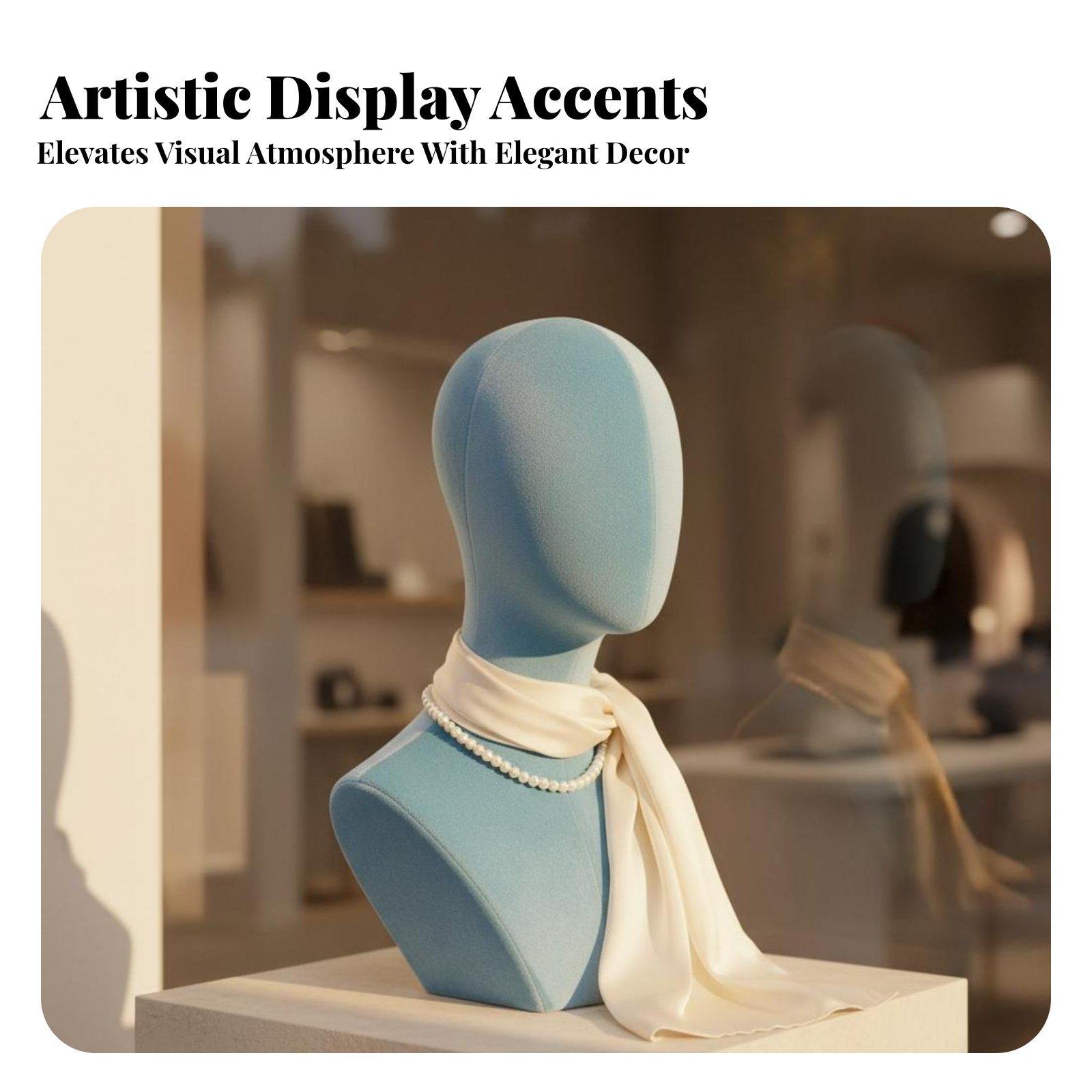 رأس مانيكان مغطى بالمخمل الفاخ - مراجعة Body Jewelry In Store وسعره