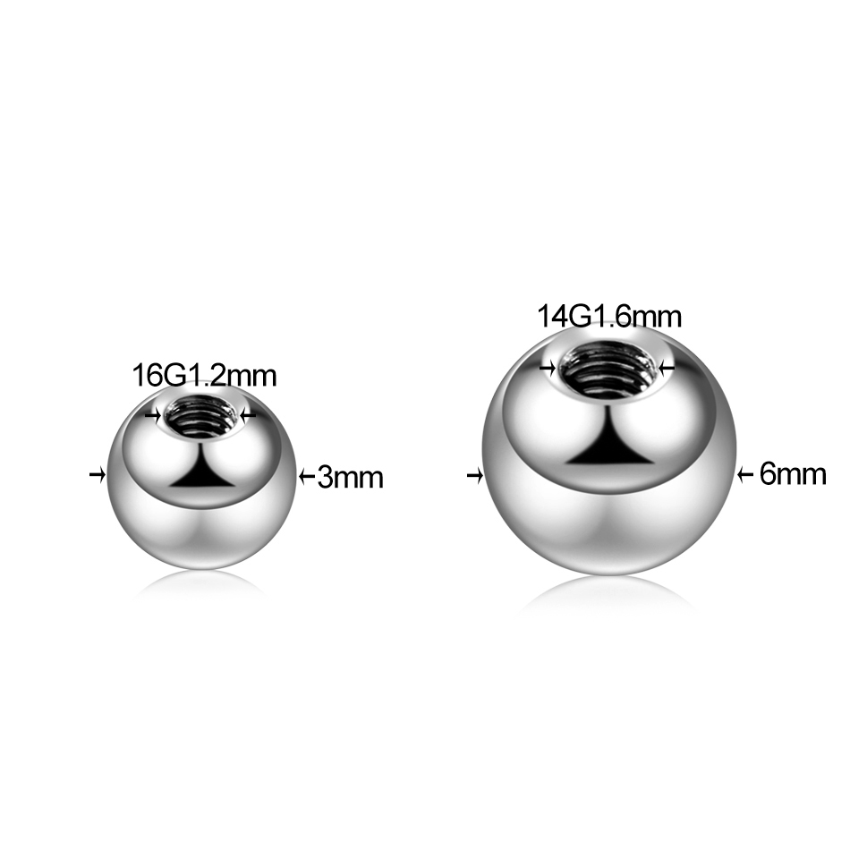 10 قطعة/الوحدة التيتانيوم المو - مراجعة Body Jewelry Replacement Ball وسعره