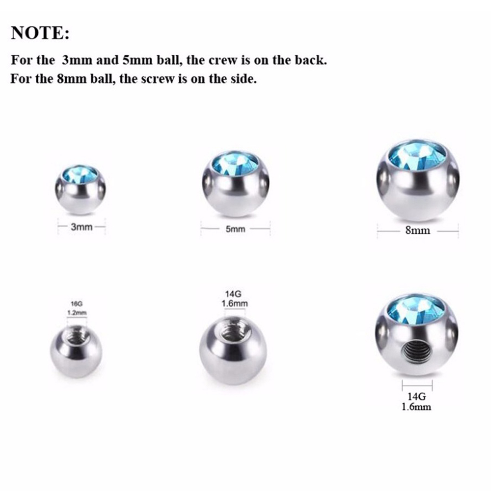 ثقب لولبي من الكريستال تشيكوسل - مراجعة Body Jewelry Replacement Ball وسعره