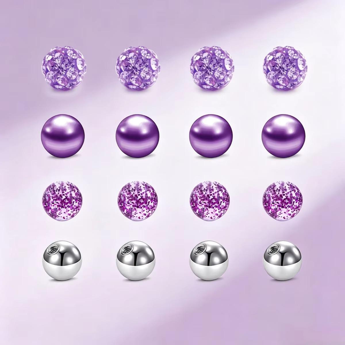 16 قطعة كرات بديلة بألوان متنو - مراجعة Body Jewelry Replacement Ball وسعره