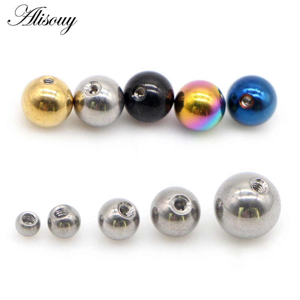 Alisouy 10 أجزاء/وحدة الفولاذ  - مراجعة Body Jewelry Replacement Ball وسعره