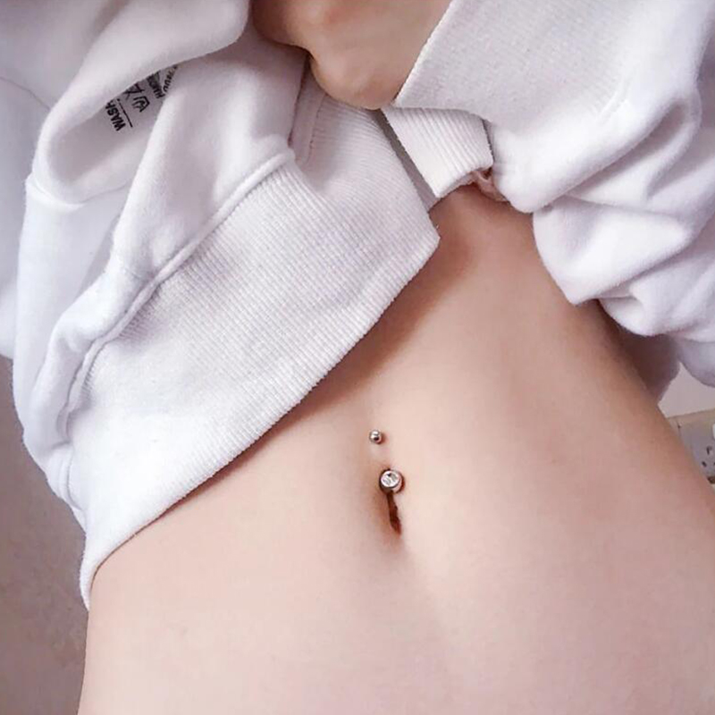 1 قطعة G23 التيتانيوم 14 جرام  - مراجعة Belly Bar Titanium وسعره