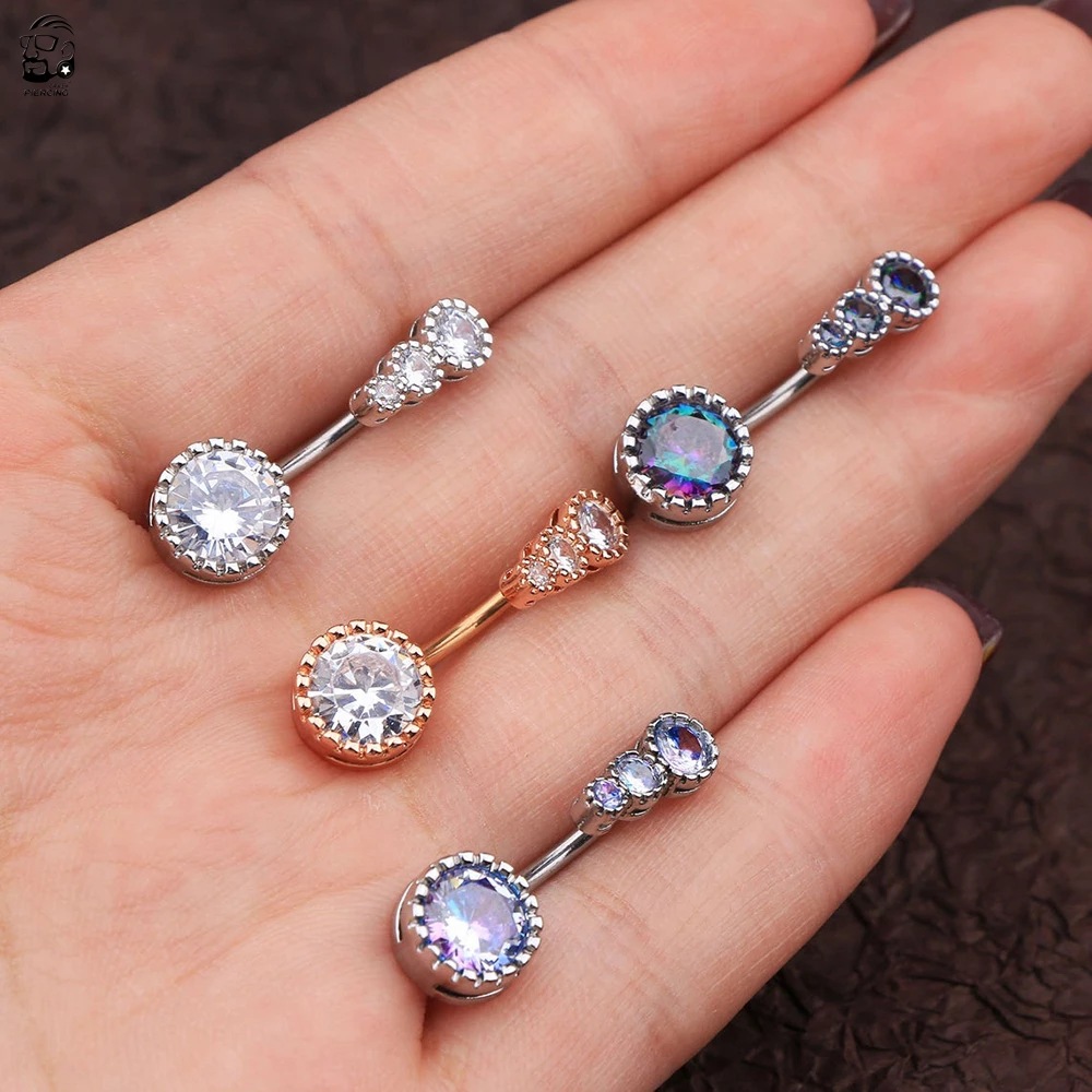 1 قطعة الصلب الجراحية Ab كريست - مراجعة Belly Bar Titanium وسعره
