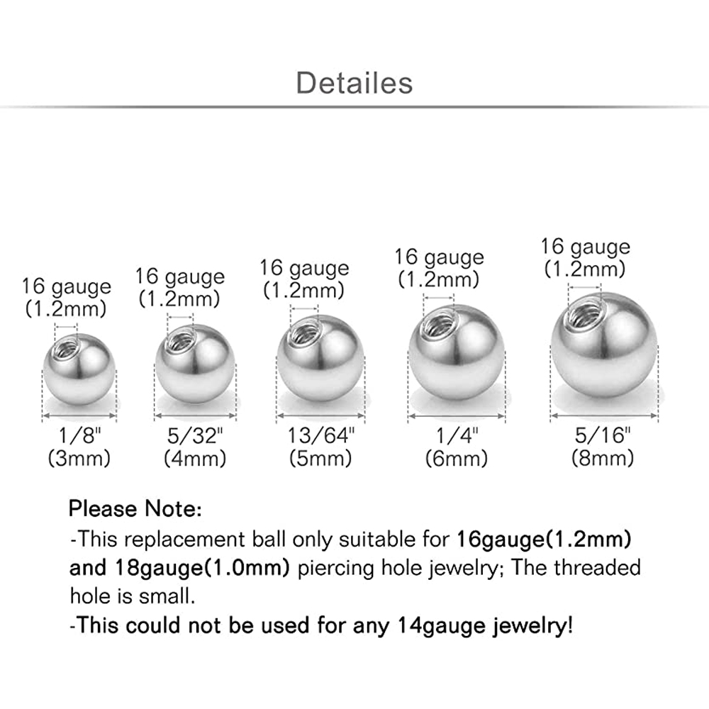 20 قطعة استبدال كرات مجوهرات ل - مراجعة Body Jewelry Replacement Ball وسعره