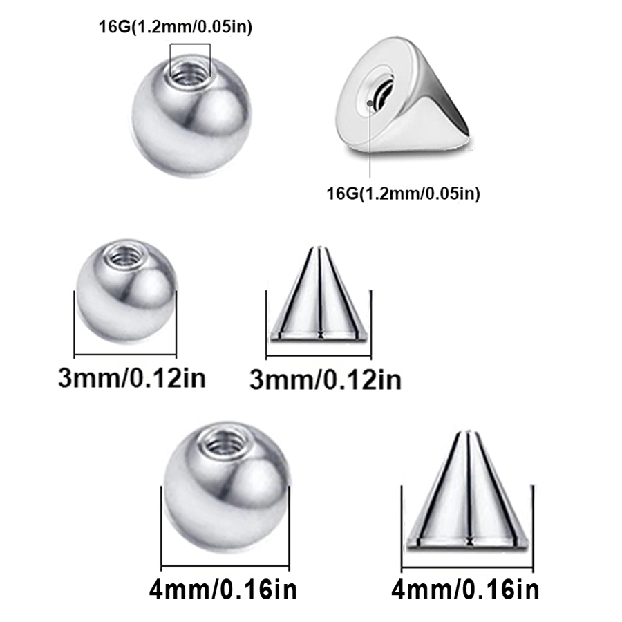 100 قطعة 16 جرام 3 مللي متر 4  - مراجعة Body Jewelry Replacement Ball وسعره