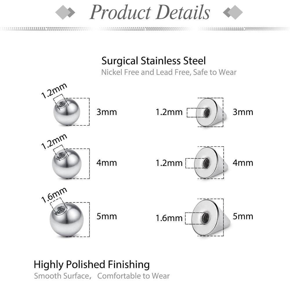 مجموعة من 1-157 قطعة: حلقات حو - مراجعة Body Jewelry Replacement Ball وسعره