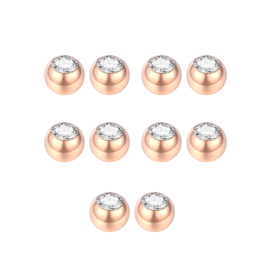 10 قطعة كرات ثقب الصلب حجر كري - مراجعة Body Jewelry Replacement Ball وسعره