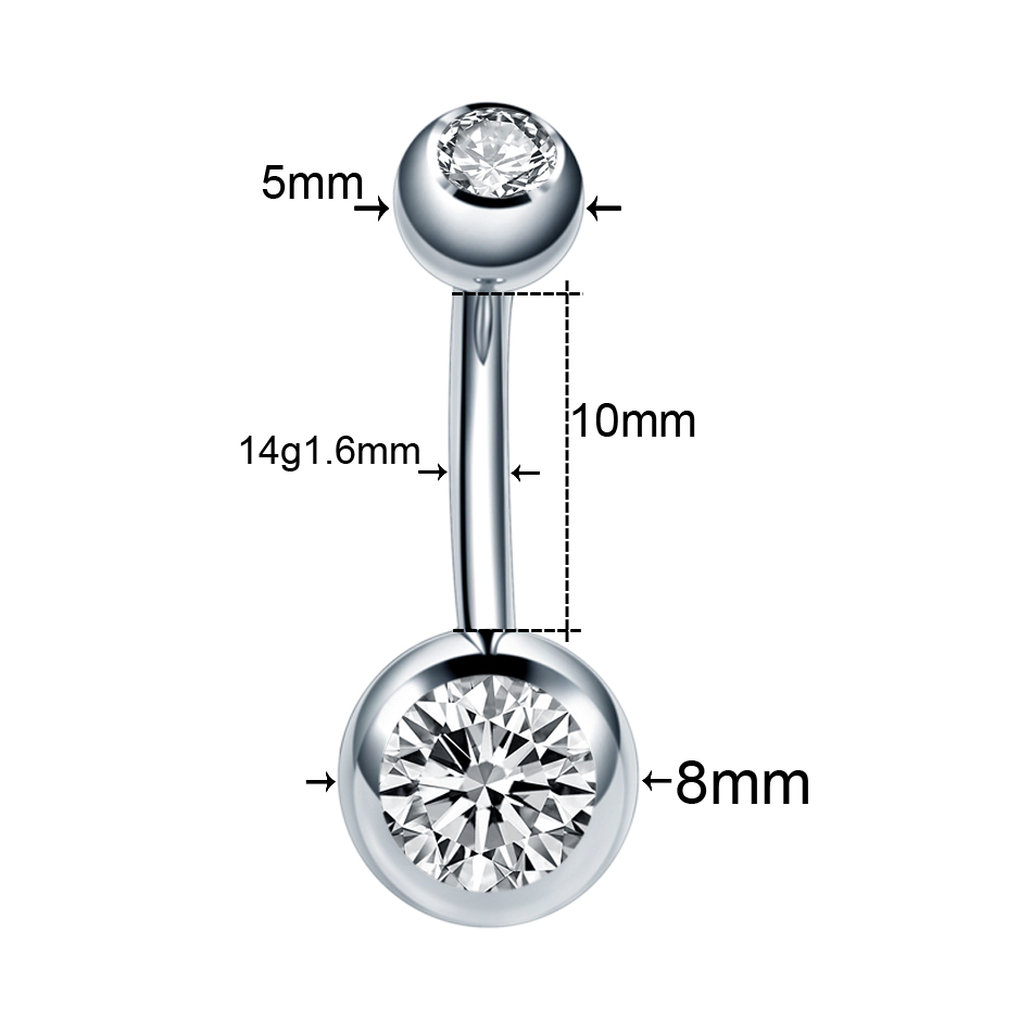 10 قطعة/الوحدة الفولاذ المقاوم - مراجعة Belly Bar Titanium وسعره