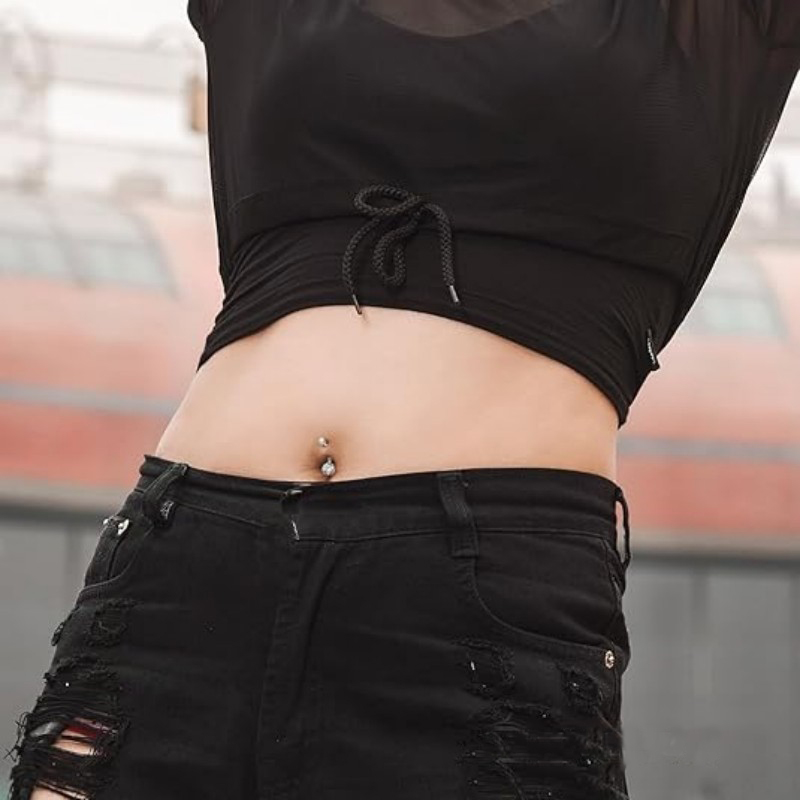1PC G23 التيتانيوم خاتم زر الب - مراجعة Belly Bar Titanium وسعره