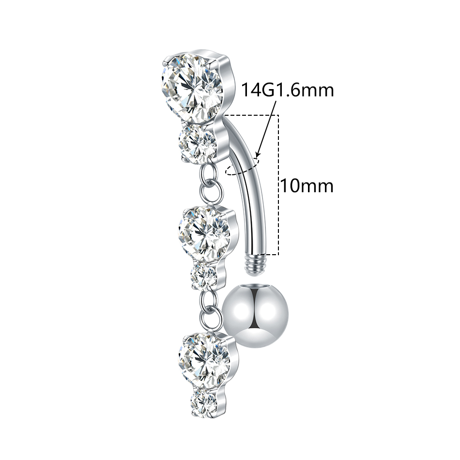 1/5 قطعة التيتانيوم عكس بار تش - مراجعة Belly Bar Titanium وسعره